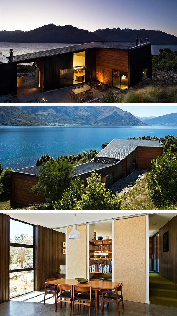 Drift Bay House by Kerr Ritchie Architects in Queenstown, New Zealand
