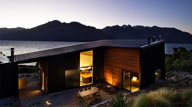 Drift Bay House by Kerr Ritchie Architects in Queenstown, New Zealand