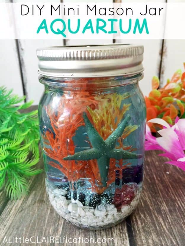 12. Mini Mason Jar Aquariums 12. Mini Mason Jar Aquariums