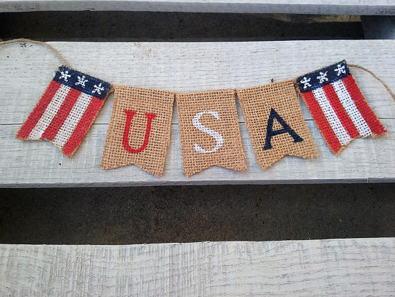 16 Red, White and Blue Handmade 4th of July Banner Ideas