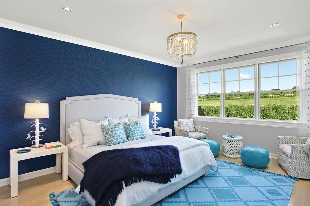 Decorated Light Blue Bedrooms Upholstered Beds