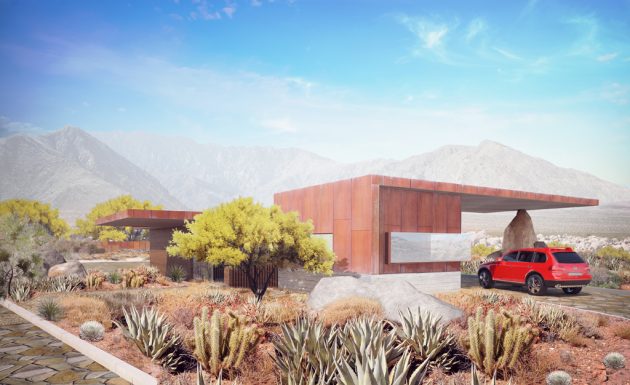 Desert Palisades Guardhouse by Studio AR&D Architects in Palm Springs, California