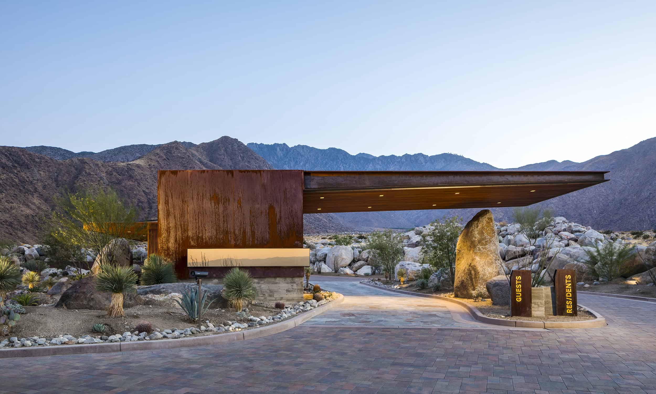 Desert Palisades Guardhouse by Studio AR&D Architects in Palm Springs, California