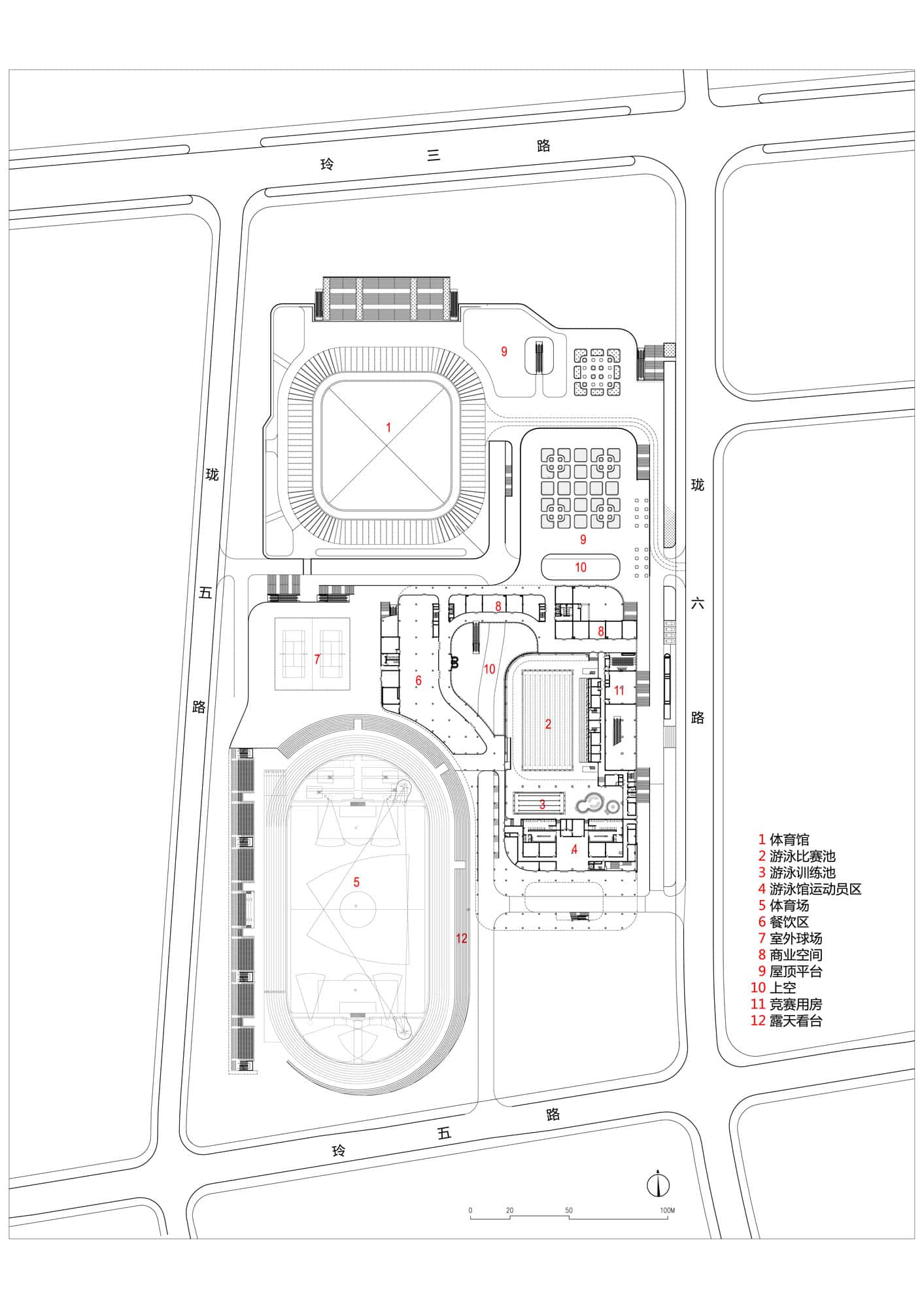 Landscape temperament - Balance and integration: Lin'an Sports and Culture Center Landscape temperament - Balance and integration: Lin'an Sports and Culture Center