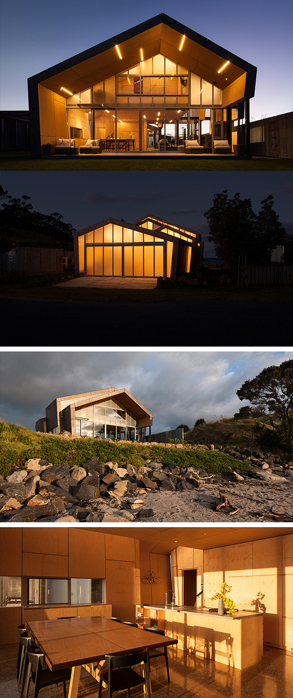Fe3O4 House by Crosson Architects in Taiharuru, New Zealand