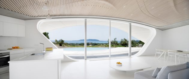 Villa Ypsilon by LASSA Architects in Finikounda, Greece