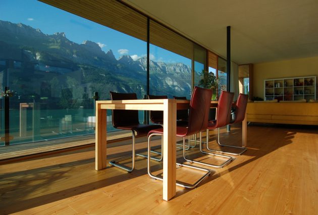 Walensee House by k_m Architektur on Lake Walensee in Switzerland