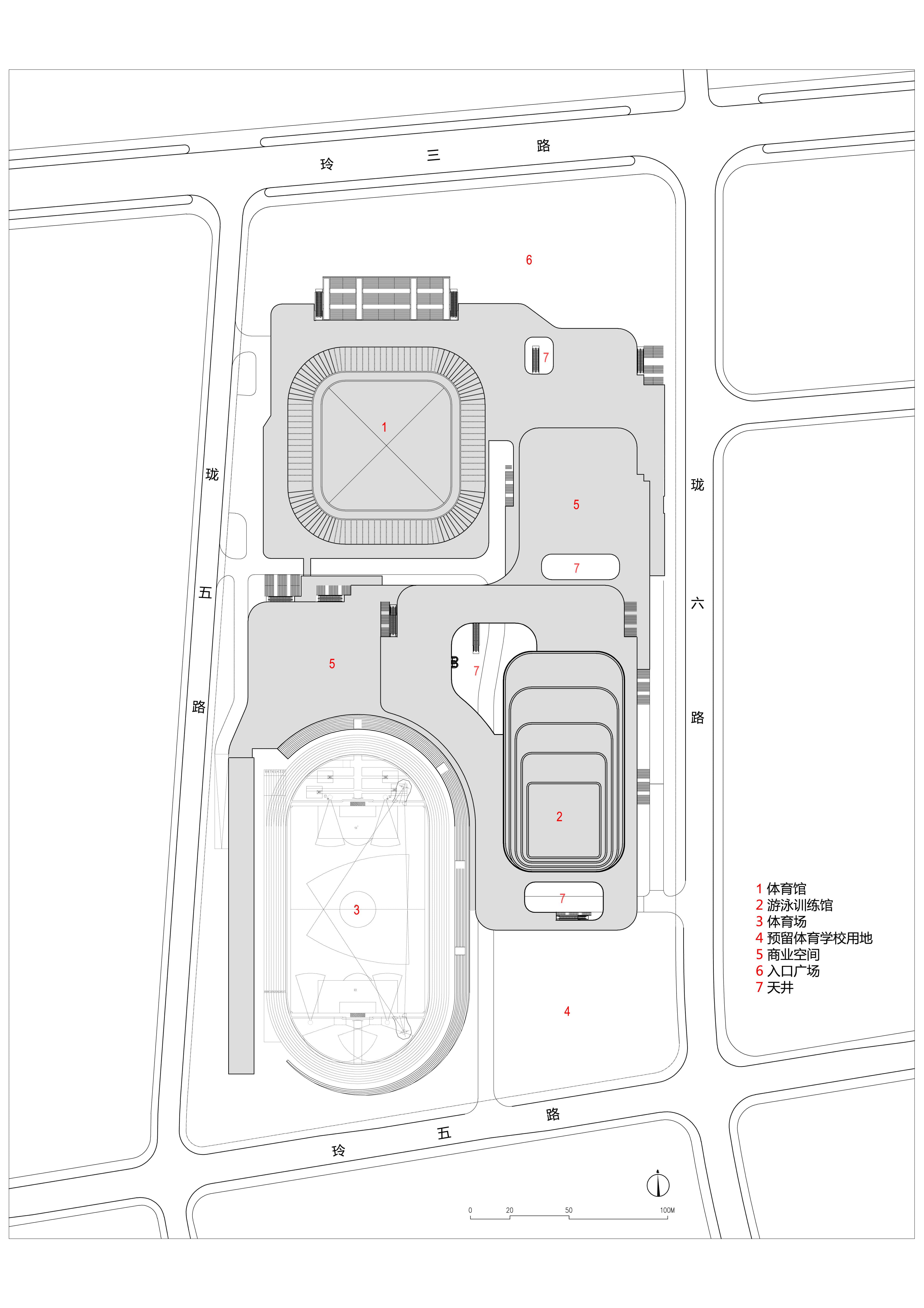 Landscape temperament - Balance and integration: Lin'an Sports and Culture Center Landscape temperament - Balance and integration: Lin'an Sports and Culture Center