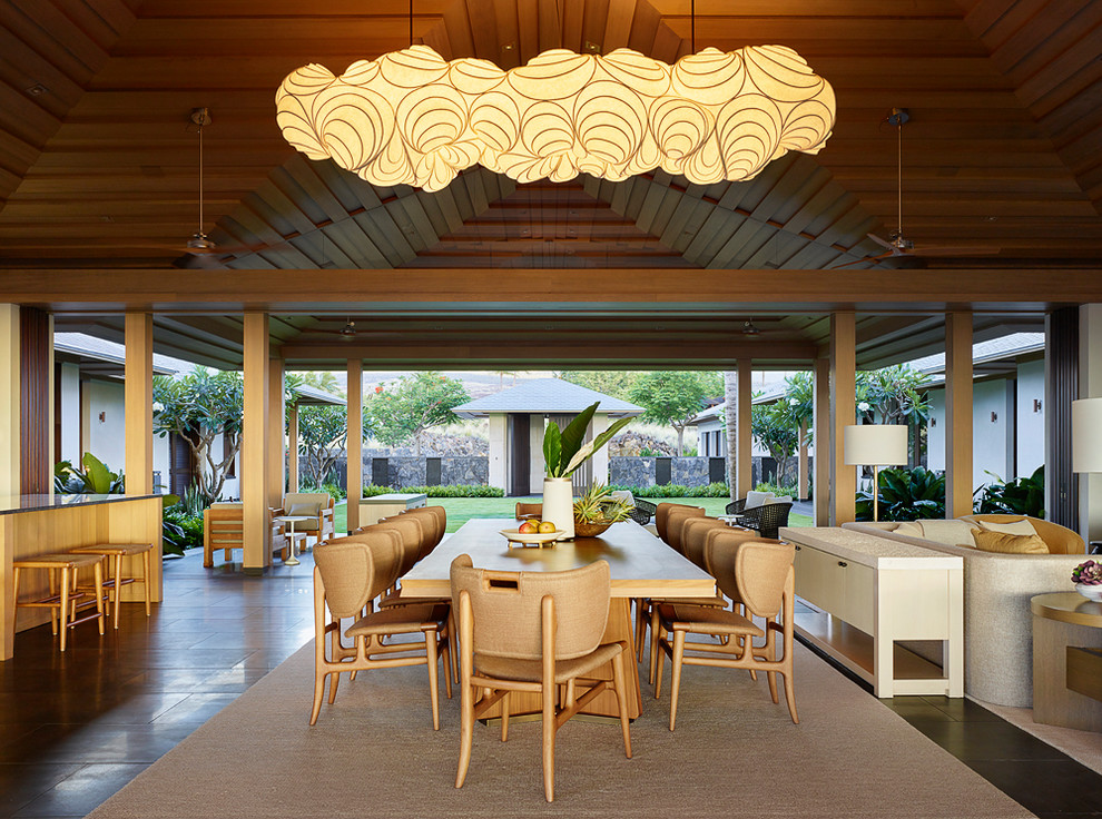 15 Thrilling Tropical Dining Room Interiors That Will Impress You
