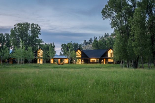Fishing Cabin by Carney Logan Burke Architects in Jackson, Wyoming