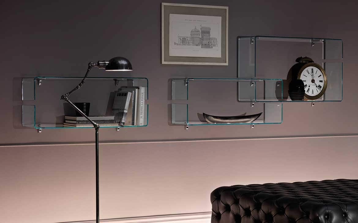 How To Expand And Emphasize A Space With Glass Shelves?