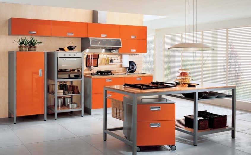Warmth In The Kitchen-15 Magnificent Orange Kitchens That You Must See Warmth In The Kitchen-15 Magnificent Orange Kitchens That You Must See