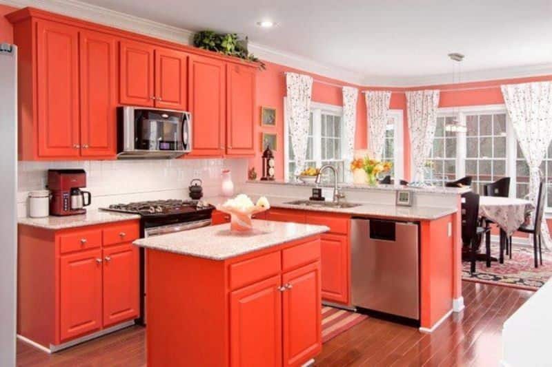 Warmth In The Kitchen-15 Magnificent Orange Kitchens That You Must See Warmth In The Kitchen-15 Magnificent Orange Kitchens That You Must See