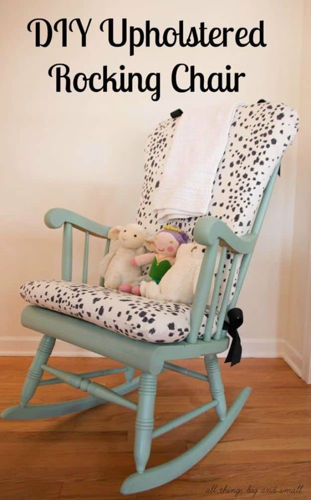 15. DIY Upholstered Rocking Chair 15. DIY Upholstered Rocking Chair