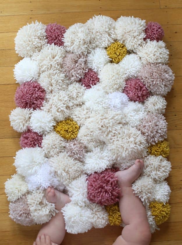 6. DIY Easy Pom Pom Rug 6. DIY Easy Pom Pom Rug