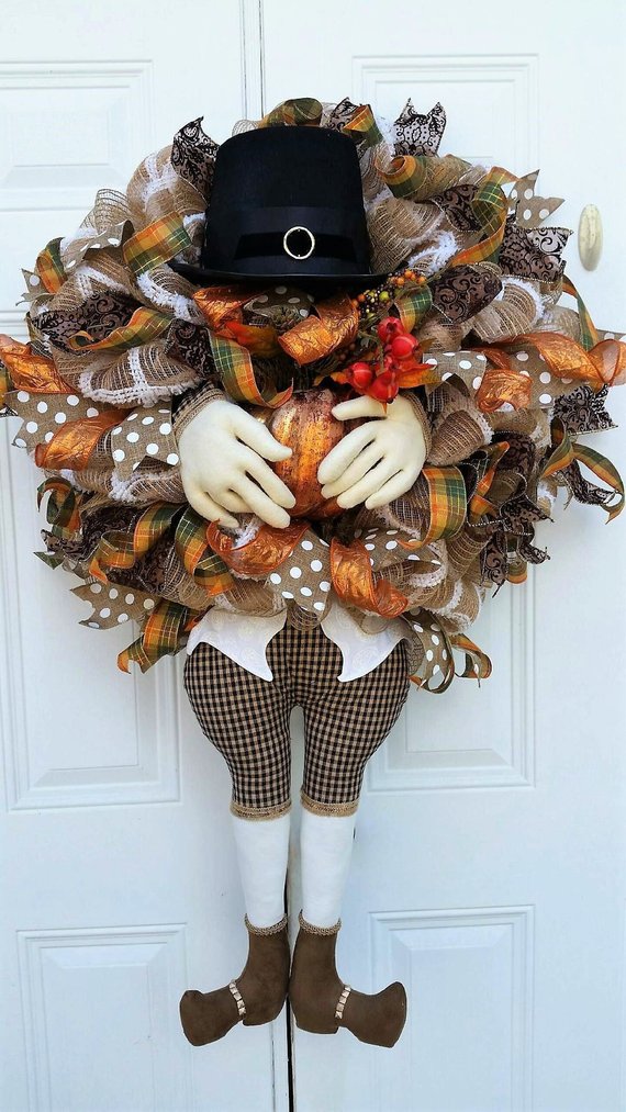 15 Inviting Handmade Thanksgiving Wreath Designs For November