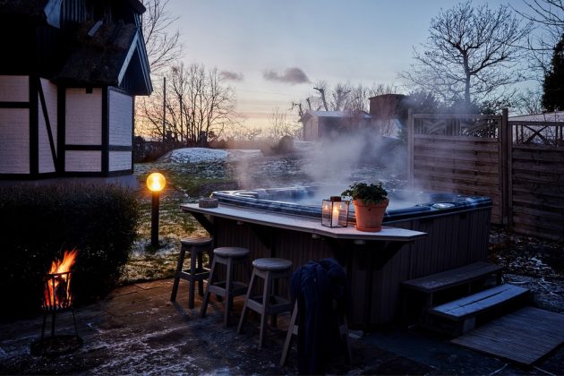 View of 75 Premium Scandinavian Pool Design Ideas You'll Love