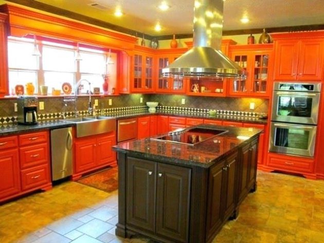 Warmth In The Kitchen-15 Magnificent Orange Kitchens That You Must See