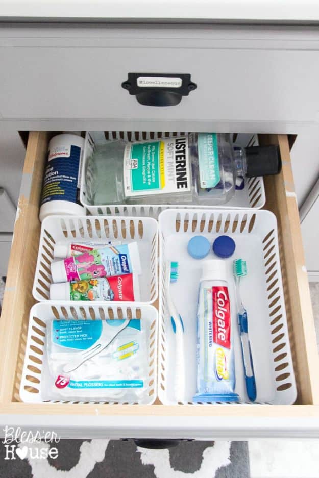 11. Dollar Store Bathroom Drawer Organization 11. Dollar Store Bathroom Drawer Organization