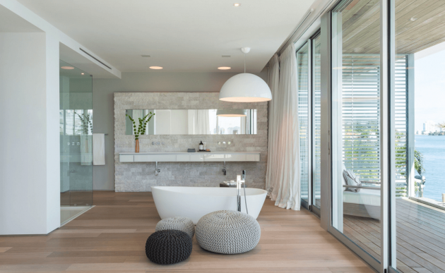 White & Wood- The Best Combination For Perfect Bathroom