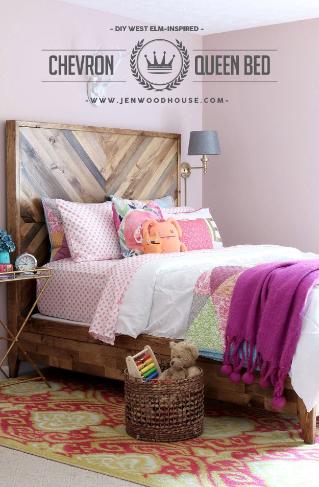 diy bedroom decor farmhouse headboard bed make chevron incredible anyone wood reclaimed queen headboards inspired easy boho inspiration evelyn build
