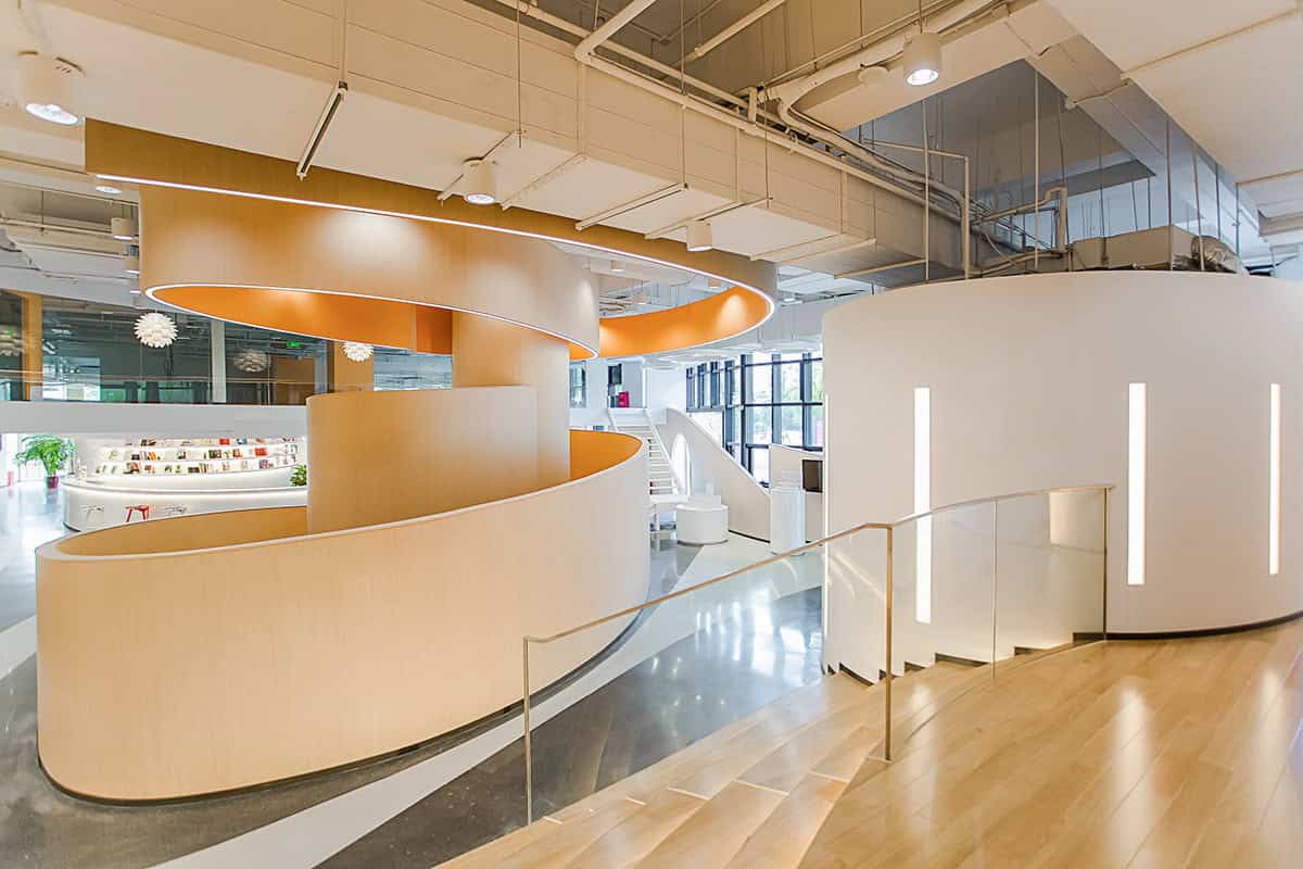 Office space design - Flowing melody Interior design of Shanghai KUNCHI office