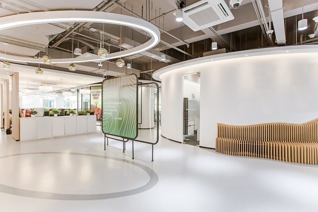 Office space design - Flowing melody Interior design of Shanghai KUNCHI office