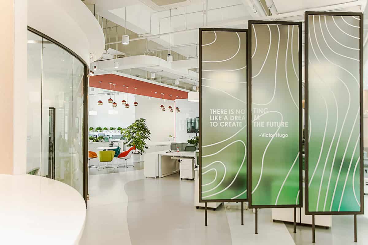 Office space design - Flowing melody Interior design of Shanghai KUNCHI office