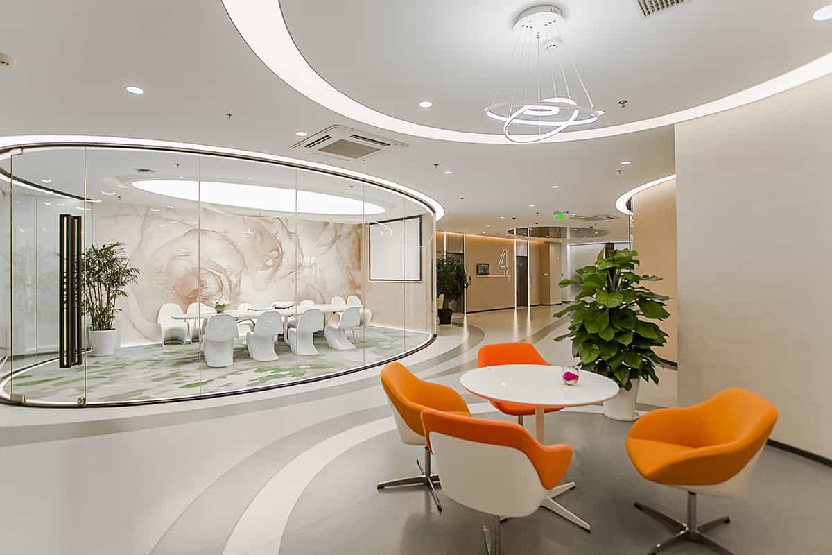 Office space design - Flowing melody Interior design of Shanghai KUNCHI office