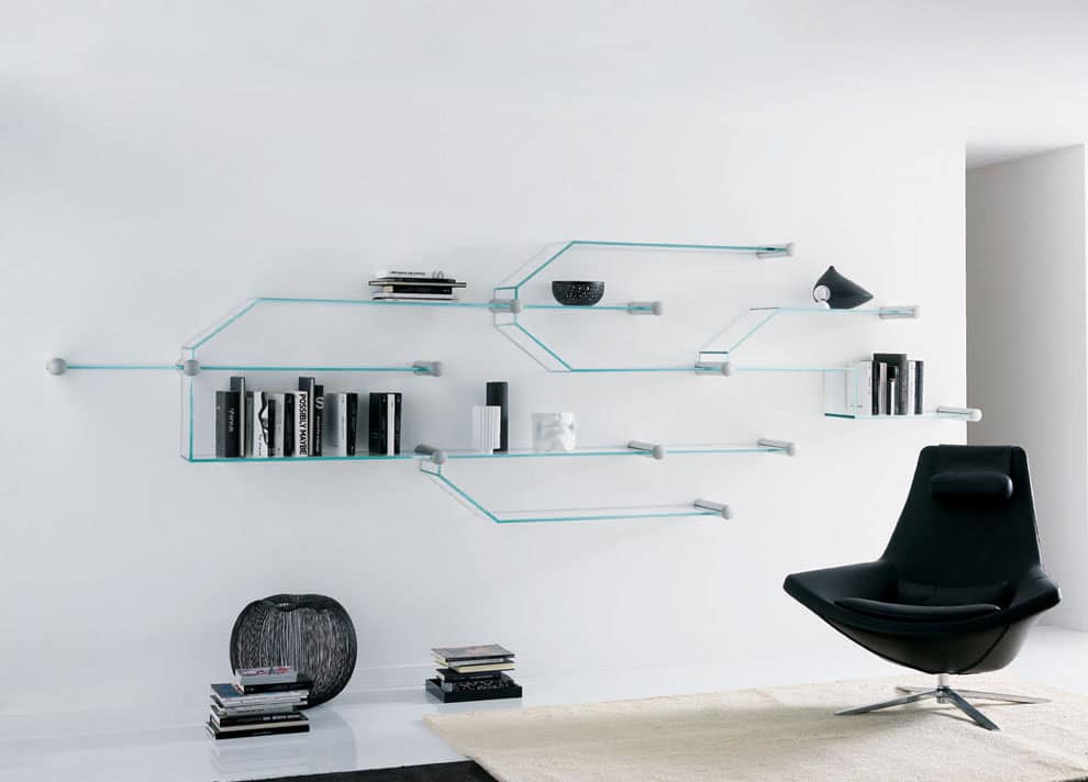 How To Maximize Your Room Space By Using Glass Wall Shelves