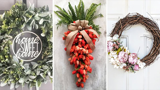 18 Charming Handmade Floral Spring Wreath Designs To Refresh Your Front Door