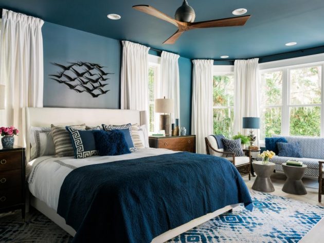 16 Fascinating Ideas For Blue Stress-Free Bedroom