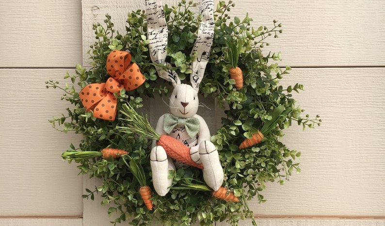 15 Cheerful Handmade Easter Wreath Designs For The Upcoming Holiday