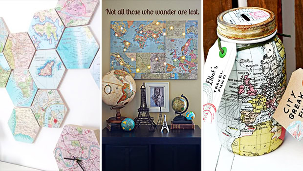 15 Amazing DIY Home Decor Projects You Can Make With Maps