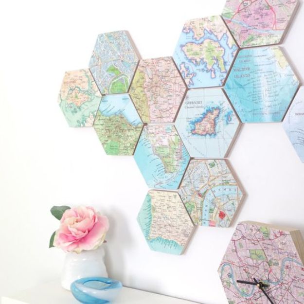 15 Amazing DIY Home Decor Projects You Can Make With Maps