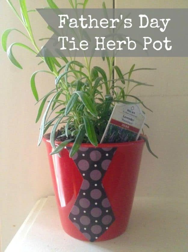 10. Father’s Day Tie Herb Pot 10. Father’s Day Tie Herb Pot