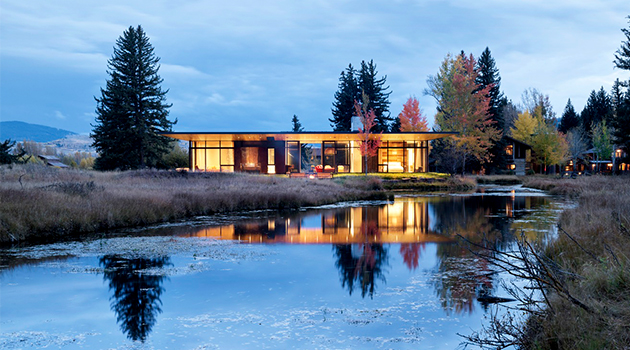Queen’s Lane Pavilion by Carney Logan Burke Architects in Jackson, Wyoming