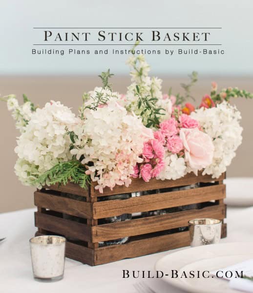2. Paint Stick Basket for a centerpiece 2. Paint Stick Basket for a centerpiece