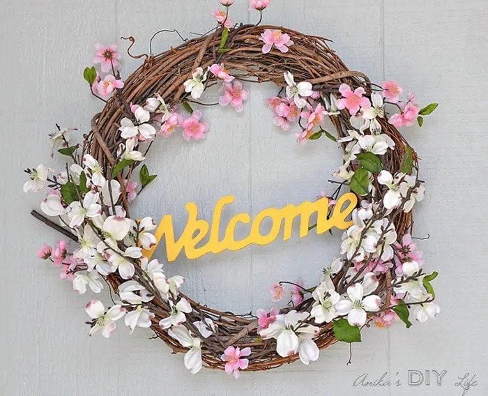5. 5 minute DIY Spring Wreath 5. 5 minute DIY Spring Wreath