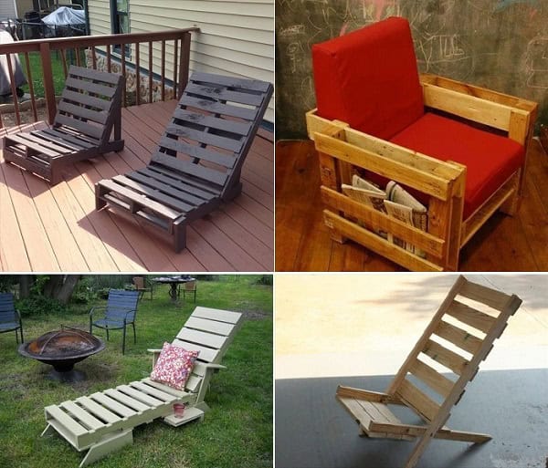 10. DIY Homemade Pallet Lounge Chair 10. DIY Homemade Pallet Lounge Chair