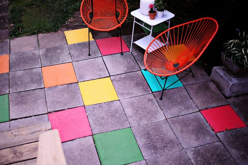 13. PAINTED PATIO TILES 13. PAINTED PATIO TILES