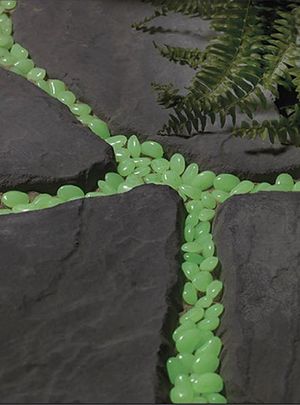 15. Fill Cracks with glow in the dark pebbles 15. Fill Cracks with glow in the dark pebbles