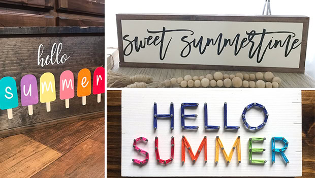 15 Cool Handmade Summer Wood Sign Designs For Your Porch