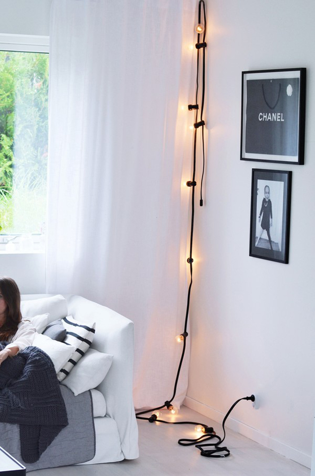 15 Fabulously Chic DIY String Light Crafts For Your Room