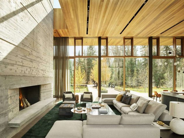Riverbend Residence by Carney Logan Burke Architects in Jackson, Wyoming