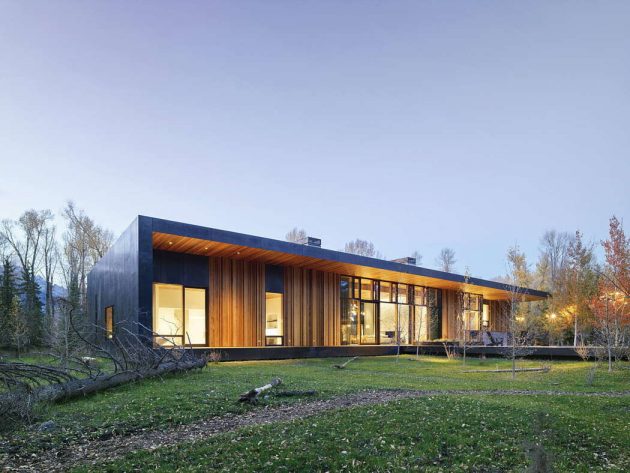 Riverbend Residence by Carney Logan Burke Architects in Jackson, Wyoming