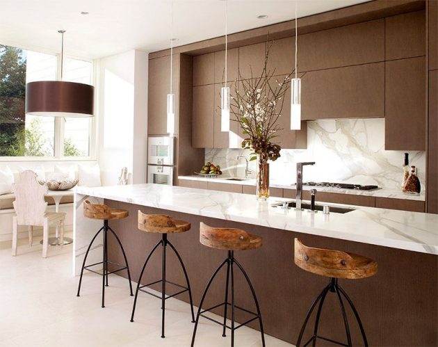 10 Amazing Designs of Brown Kitchens with Earthy Tones for Your Home