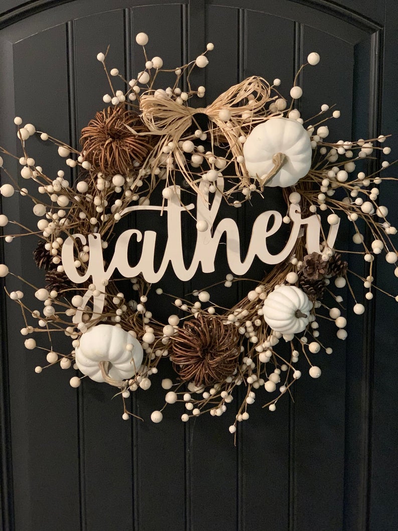 15 Fabulous Handmade Thanksgiving Wreath Design You'll Adore