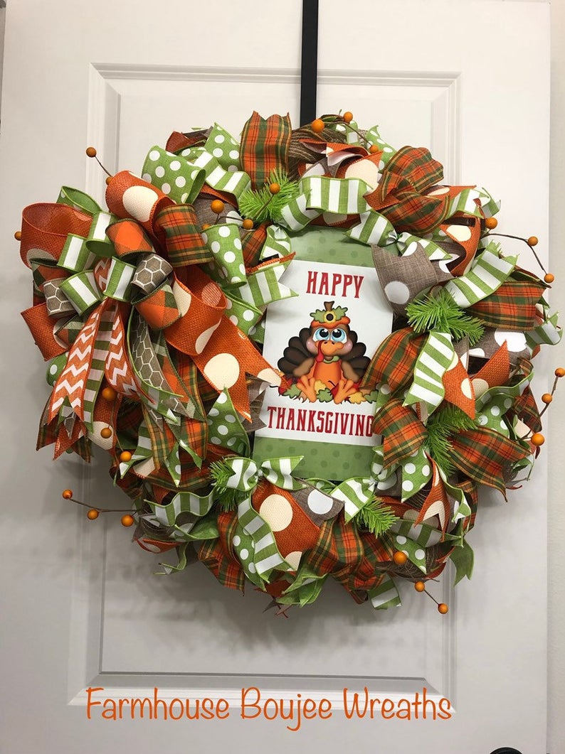 15 Fabulous Handmade Thanksgiving Wreath Design You'll Adore