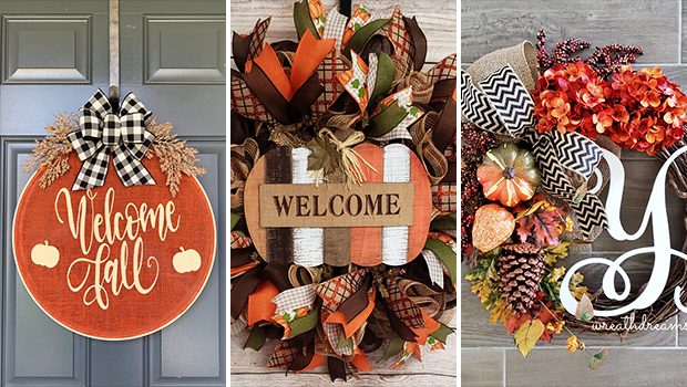 15 Vibrant Handmade Fall Wreath Designs Your Front Door Needs